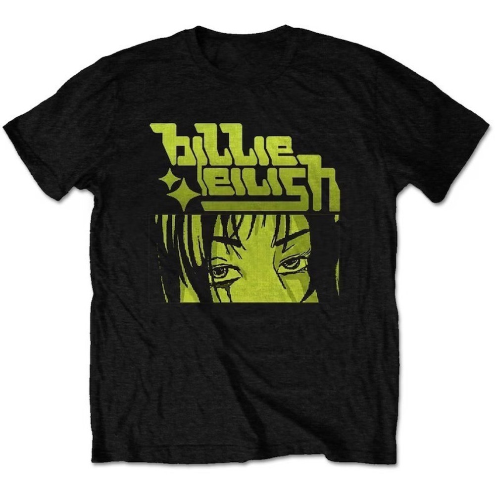 Billie Eilish BlackGreen T-Shirt A Rock Off Licensed Product Unisex